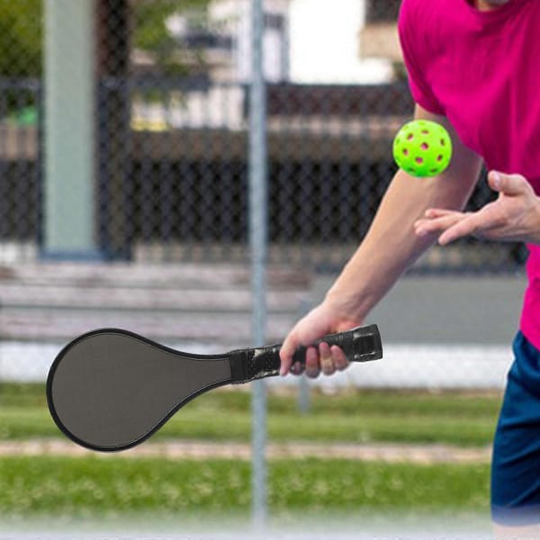 Black sweet-spot training paddle for pickleball practice