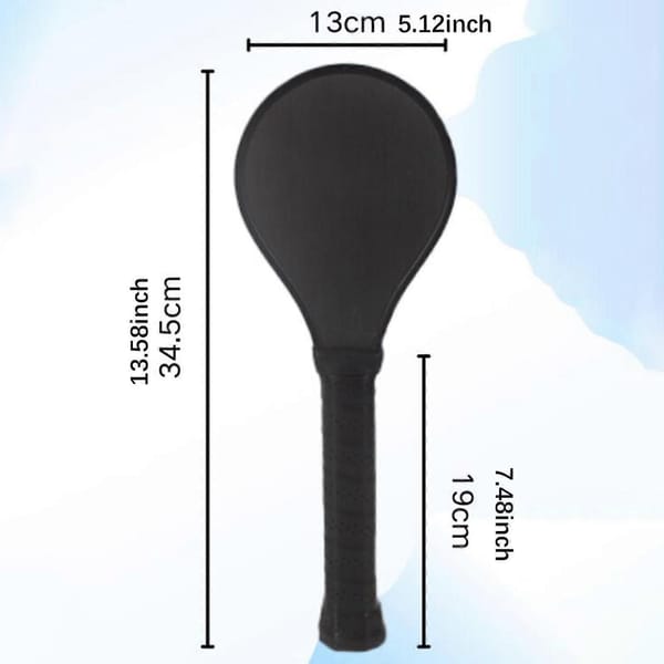 Black sweet-spot training paddle for pickleball practice