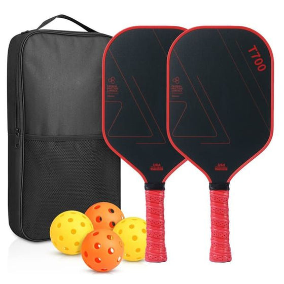 T700 Pickleball Set — 2 Paddles, 4 Balls & Carry Bag