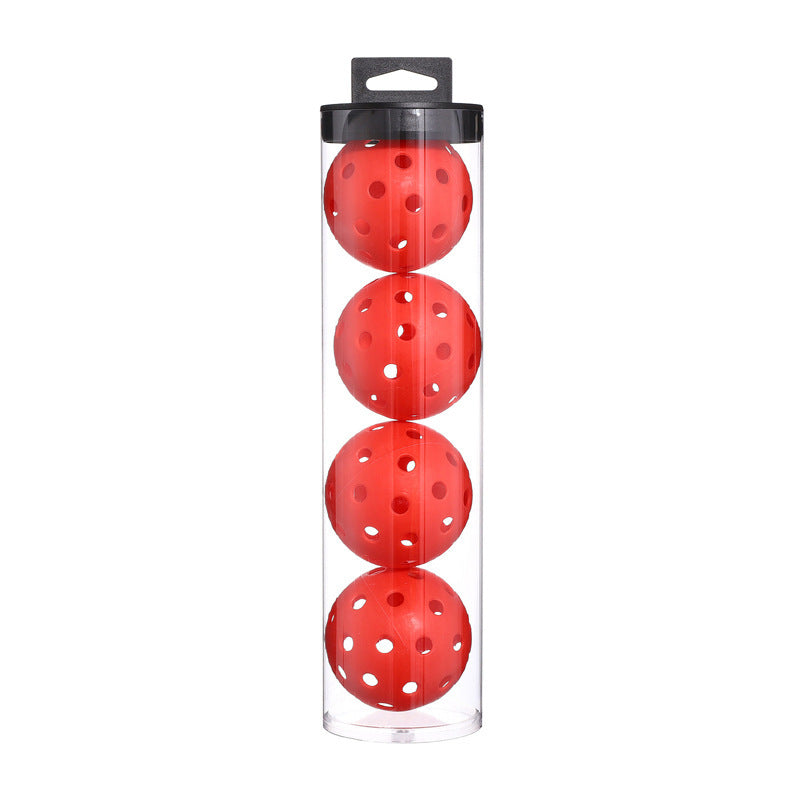 Red Outdoor Pickleballs with Carry Tubes — 8-Pack