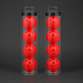 Red Outdoor Pickleballs with Carry Tubes — 8-Pack