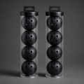 Black Outdoor Pickleballs with Carry Tubes — 8-Pack
