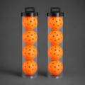 Orange Outdoor Pickleballs with Carry Tubes — 8-Pack