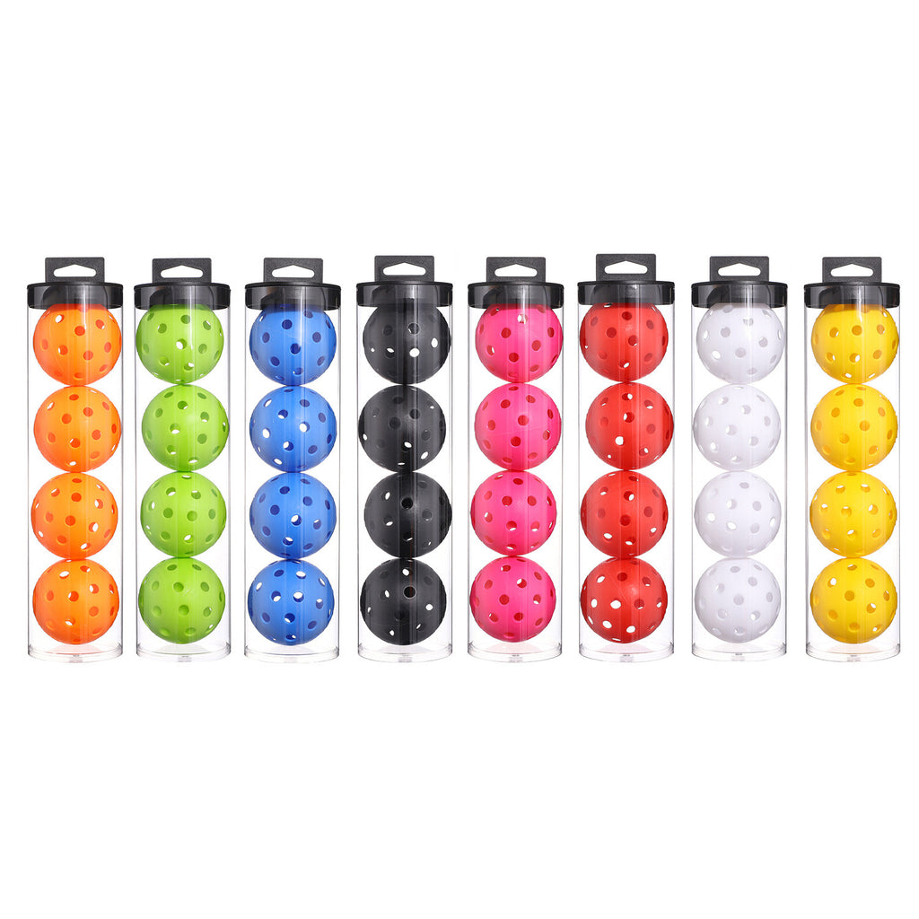 Blue Outdoor Pickleballs with Carry Tubes — 8-Pack