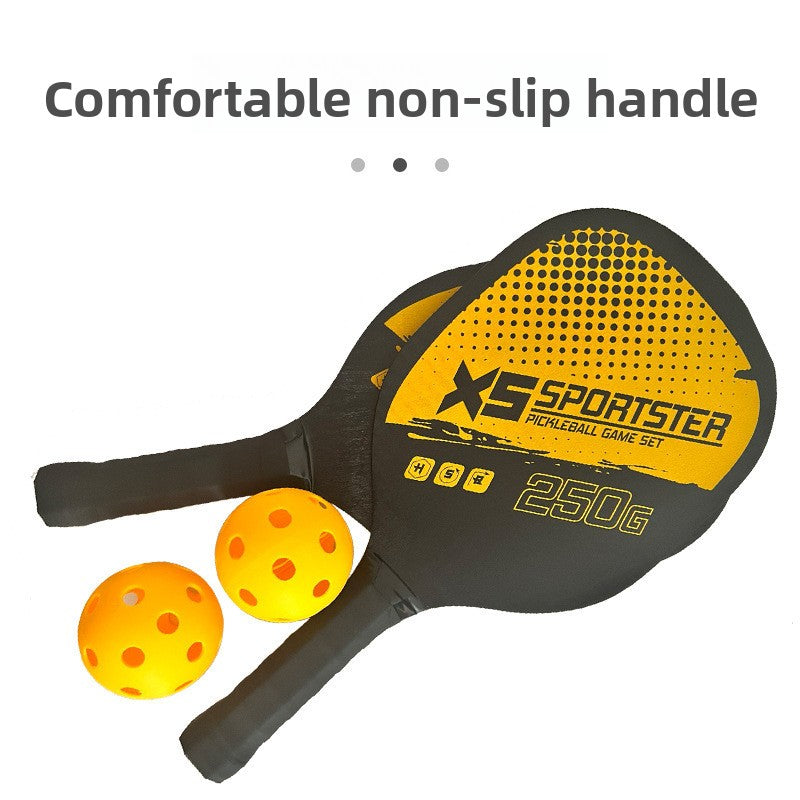 Blue Wooden Pickleball Starter Set — 2 Paddles, 4 Balls & Carry Bag