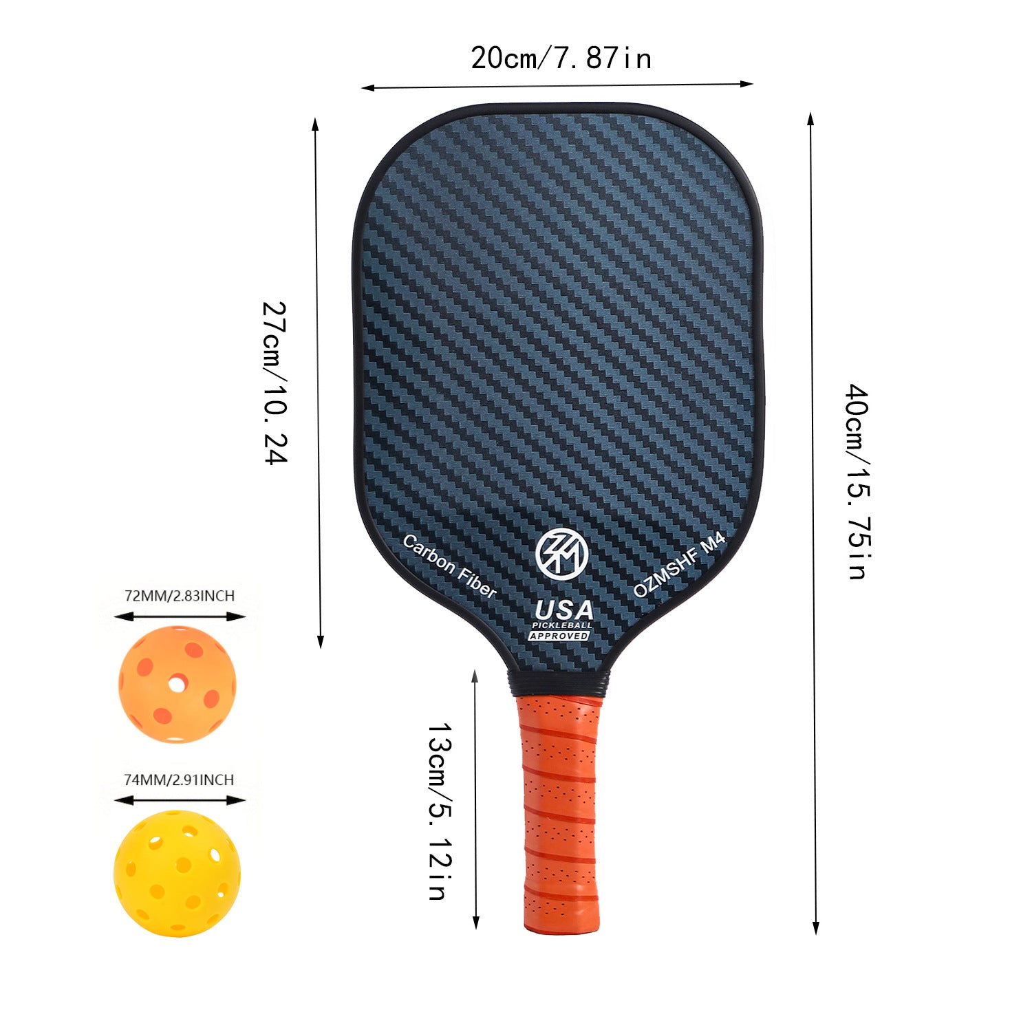 Carbon Fibre Pickleball Set — 2 Paddles, Outdoor Balls & Carry Bag