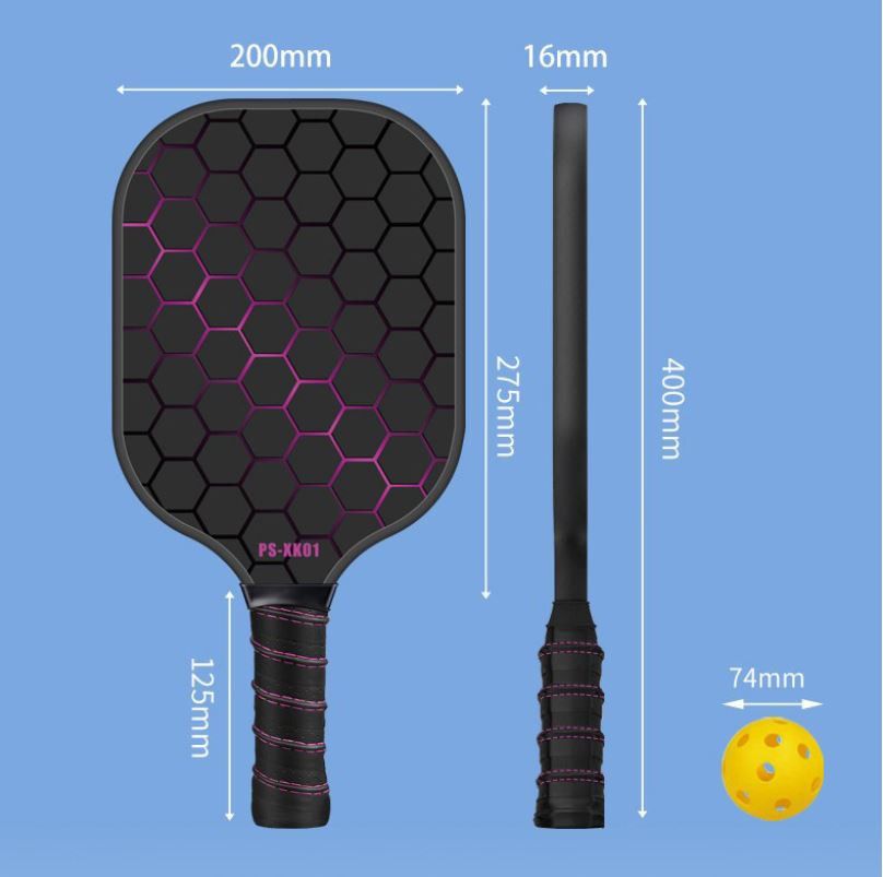 Black & Green Lightweight Fibreglass Starter Set — 2 Paddles, 4 Balls & Bag
