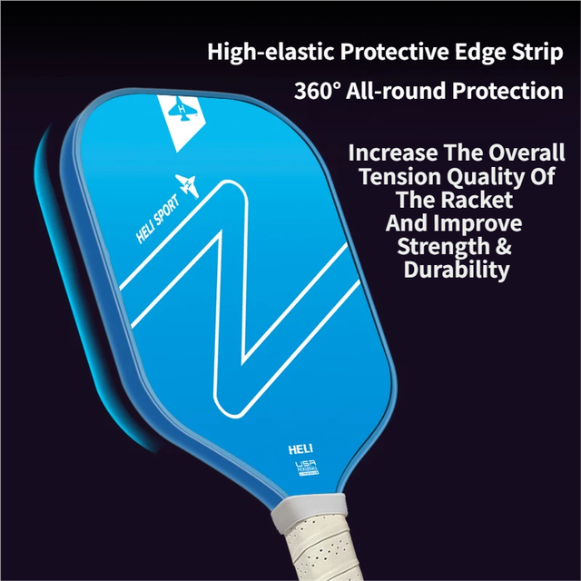 Gradient Blue Fibreglass Pickleball Starter Set — 2 Paddles, 4 Balls & Case