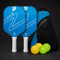 Gradient Blue Fibreglass Pickleball Starter Set — approved charcoal studio hero