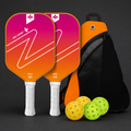 Gradient Orange Fibreglass Pickleball Starter Set — approved charcoal studio hero