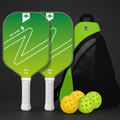 Gradient Green Fibreglass Pickleball Starter Set — approved charcoal studio hero