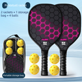 Carbon Fibre Pickleball Starter Set — 2 Paddles, 4 Balls & Bag