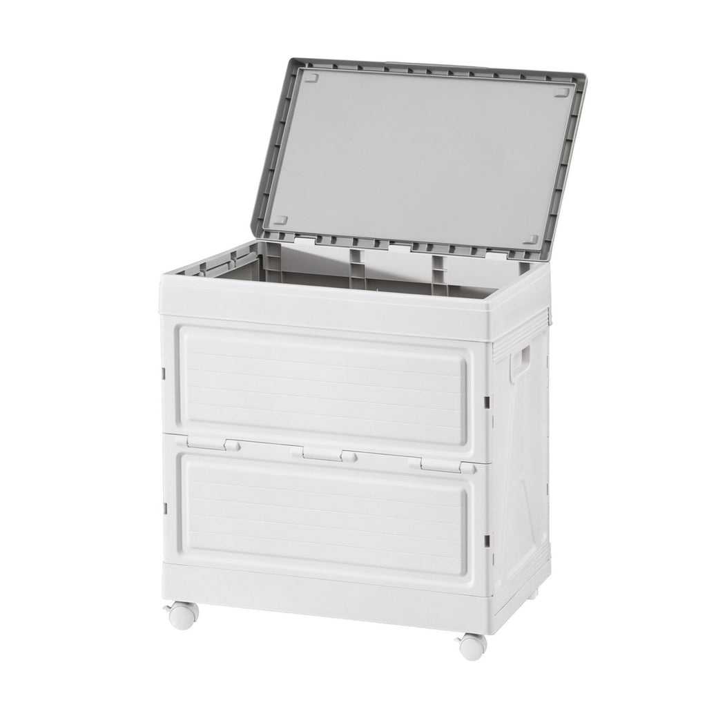 Gardeon 159L Foldable Storage Box with Wheels detail closeup