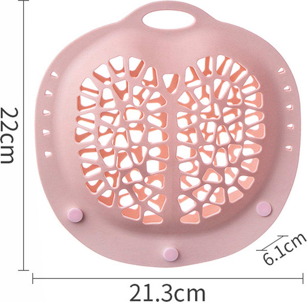 Protector dimensions measuring 22 by 21.3 by 6.1 centimetres