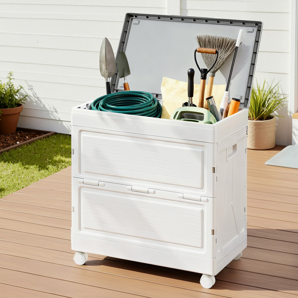 Gardeon 159L Foldable Storage Box with Wheels product view