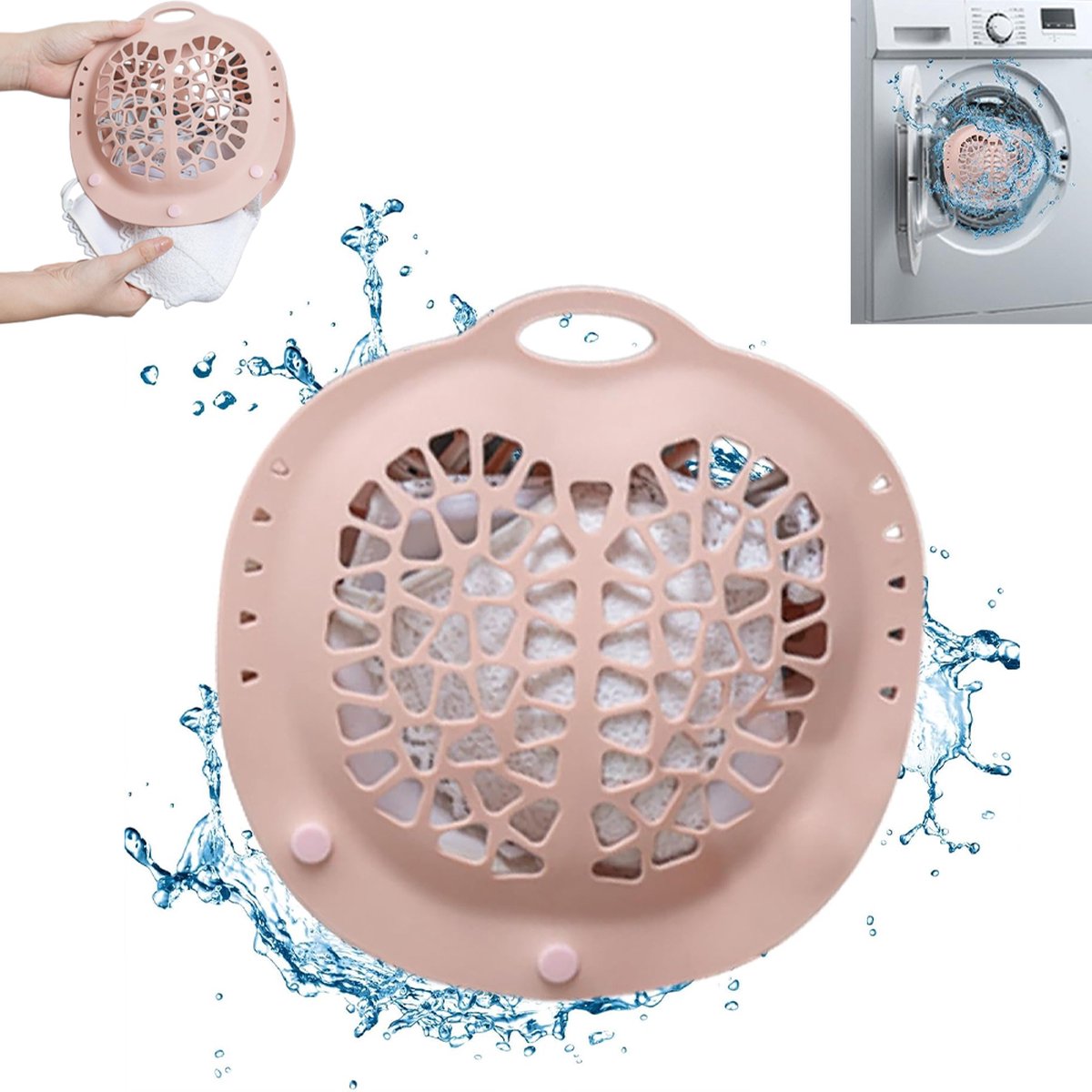 Pink silicone delicates laundry protector product view