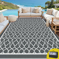 Gardeon Reversible Outdoor Rug in Grey — 274 × 366 cm product view