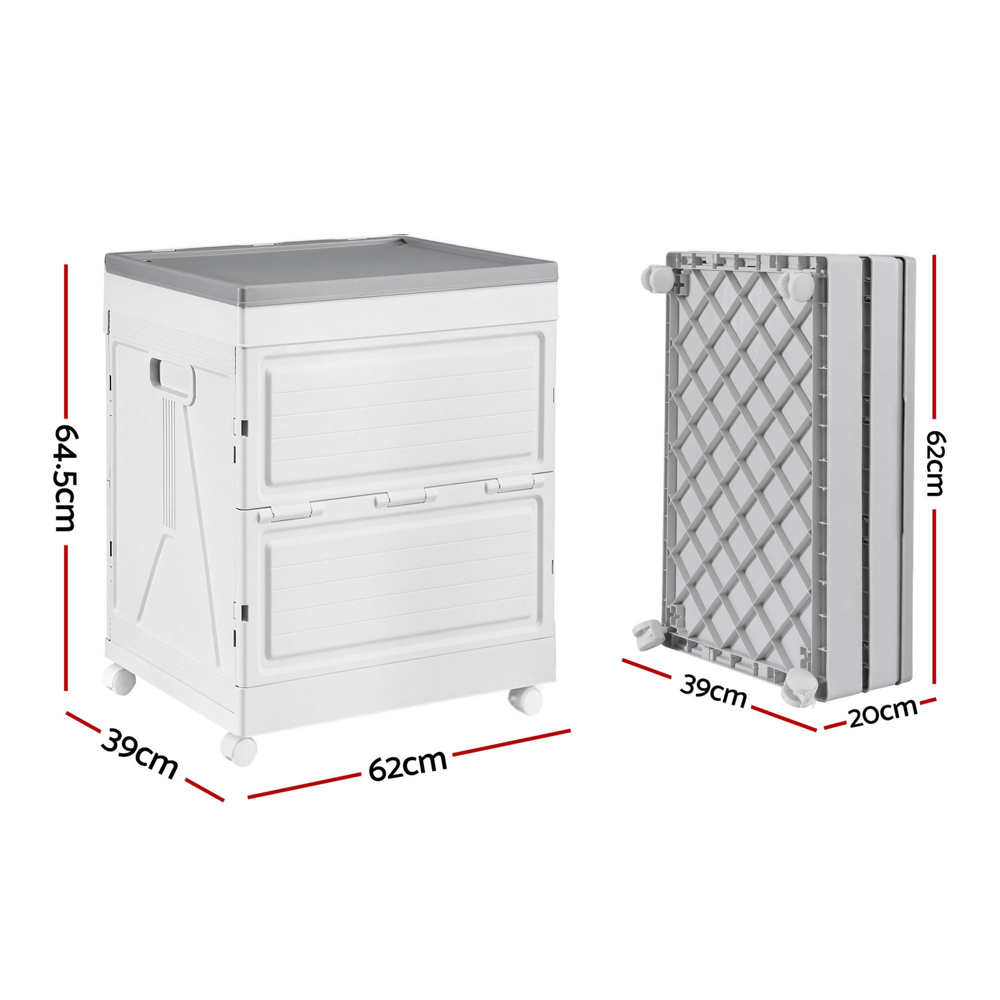 Gardeon 159L Foldable Storage Box with Wheels lifestyle composite