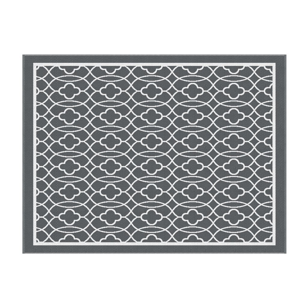 Gardeon Reversible Outdoor Rug in Grey — 274 × 366 cm lifestyle composite